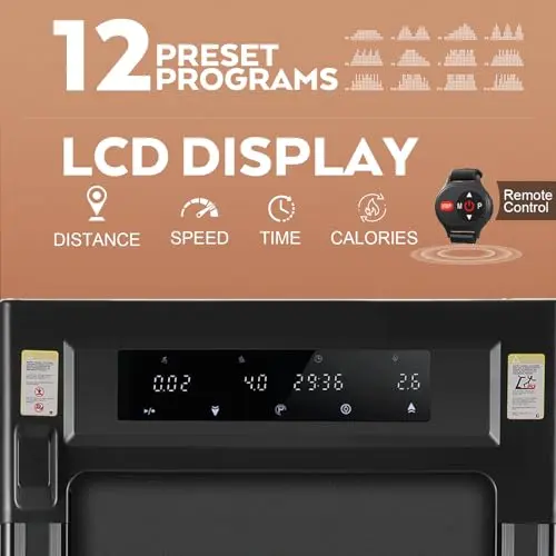 ANCHEER Folding Under Desk Treadmill, 2 in 1 Walking Pad Treadmill with Remote Control, Quiet Jogging Running Electric Machine for Home Office 8