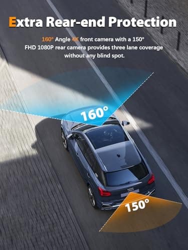 ARIFAYZ Dash Cam Front and Rear 4K+1080P, Free 64GB Card, Built-in WiFi, Dash Camera for Cars, Car Camera, Dual Dashcams for Cars with Night Vision, 24 Hours Parking Monitor, Loop Recording 8