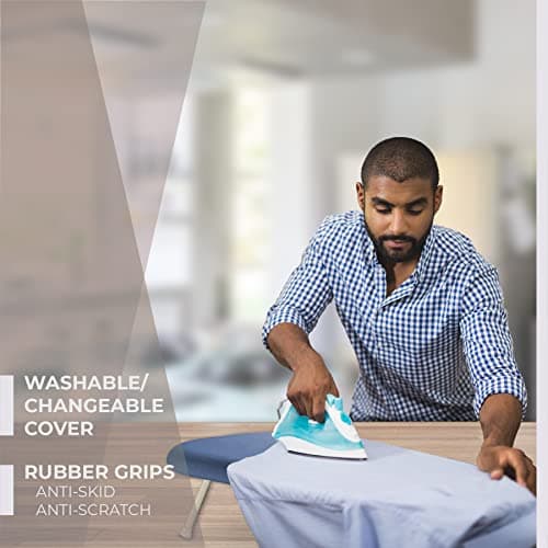 Bartnelli Tabletop Ironing Board Size 24x14 with Reinforced Steel Legs for Extra Stability, and Extra Layer Cover Padding for Smooth and Easy Ironing, Intelligent Locking System to Easily Fold Away 5