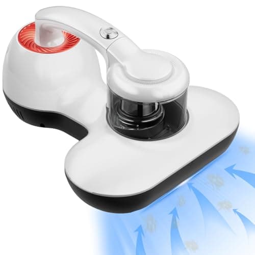 Hersven Mattress Vacuum Cleaner, Handheld UV Bed Vacuum Cleaner 16KPa & 12800 Vibrations Per/Min Upgraded Effectively Clean Up Bed, Pillows, Cloth Sofas, Carpets and Ther Fabric Surfaces