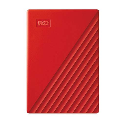 WD 2TB My Passport, Portable External Hard Drive, Red, backup software with defense against ransomware, and password protection, USB 3.1/USB 3.0 compatible - WDBYVG0020BRD-WESN