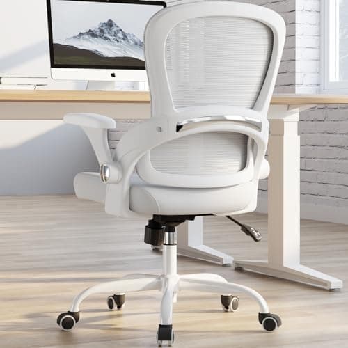 TRALT Office Chair - Ergonomic Office Chair with Back Support, Home Office Desk Chairs, Comfy Desk Chair, Computer Chair, 330lbs Wide Seat Big and Tall Office Chairs for Gamers(White) 7