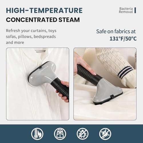 DUMOS Garment Steamer for Clothes Standing, 1500W Efficient Clothes Steamer Standing, 1.7L Water Tank for 55 Min Continuous Steaming with Wheels, Professional Fast Heating Wrinkle Remover 5