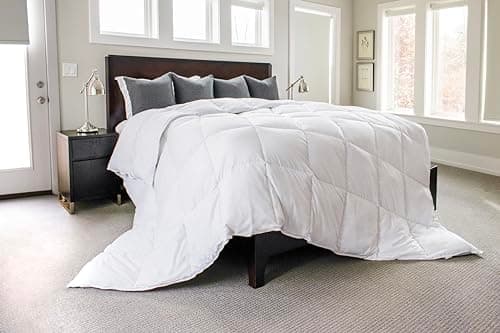 Gray Eagle Oversized King Comforter – Extra Large Synthetic Down Alternative Comforter – Ultra Soft Microfiber, All-Season, Lightweight & Fluffy – Hotel Quality, Machine Washable, White (120' x 98") 9