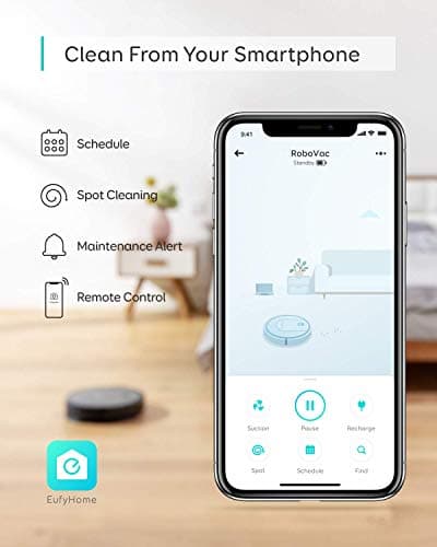 eufy by Anker, RoboVac G10 Hybrid, Smart Dynamic Navigation, 2-in-1 Sweep and mop, Wi-Fi, Super-Slim, 2000Pa Strong Suction, Quiet, Self-Charging, for Hard Floors Only(Renewed) 3