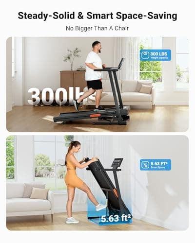 THERUN Treadmill with Incline, Incline Treadmill for Running and Walking, Walking Pad with Incline 5