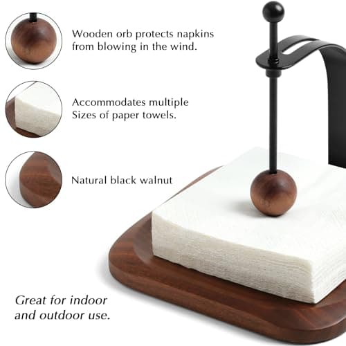 Celestree Napkin Holder for Table, Wood Napkin Holders for Paper Napkins, Cocktail Napkin Holder, Suitable for Kitchen, Restaurant, Bar, Office, Parties, Home Décor, Hotel, Cafe (Walnut Wood) 7