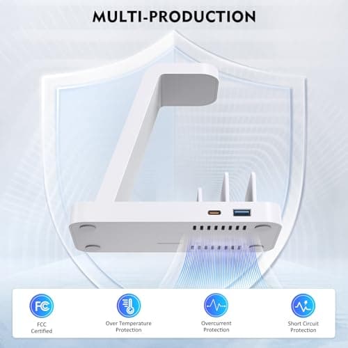 GAUOLN Wireless Charger for iPhone - 5 in 1 Charging Station for Multiple Devices Apple: Fast Wireless Charging Stand Dock for iPhone 17 16e 16 15 14 13 12 Pro Max Apple Watch Airpods(White) 5