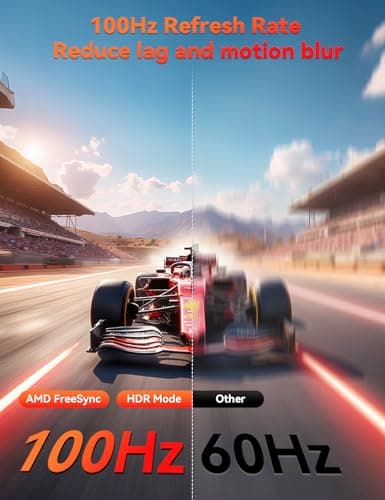 HotYeah Portable Monitor, 18.5" 1080P 100Hz 125% sRGB Laptop Monitor USB-C HDMI External Computer Display HDR FreeSync w/Kickstand & Speaker, 2nd Screen for Laptop PC Mac Phone Tablet Switch PS5 Xbox 2