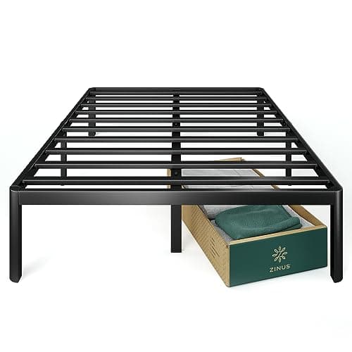 ZINUS Van 16 Inch Metal Platform Bed Frame / Steel Slat Support / No Box Spring Needed / Easy Assembly, Full