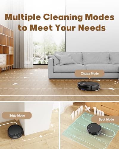 Pureatic V3 3 in 1 Robot Vacuum and Mop with 5000Pa Suction Power, Work with 2.4GWifi/ Alexa/App/, Self-Charging Vacuum Cleaner, Tangle-Free, Ideal for Pet Hair,Carpet and Hard Floor 6