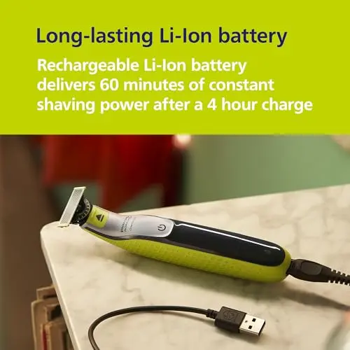 Philips Norelco for Face + Body, Electric Beard Trimmer, Shaver and Groomer, 5in1 Adjustable Comb, 1x Body Kit, Model QP2834/70, Black/Lime Green 6