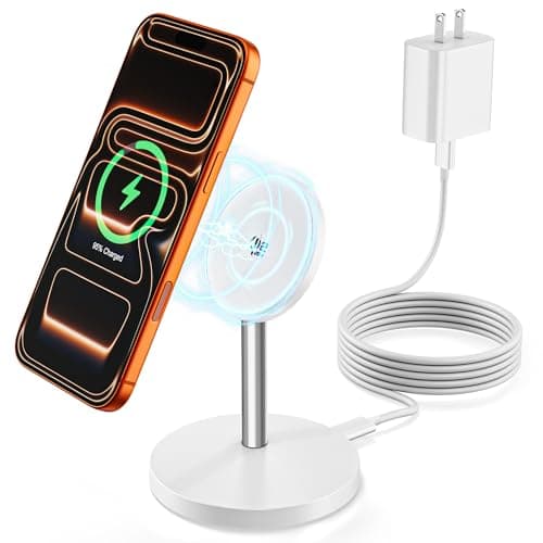 Magnetic Wireless Charger Stand, 25W Fast Mag Safe Charger [Qi2.2 Certified] iPhone Stand, 6FT Magnet Wireless Charging Station/Pad for iPhone 17 Air 17 Pro 17 Pro Max 16 15 14 13 12,AirPods Pro 2/3/4