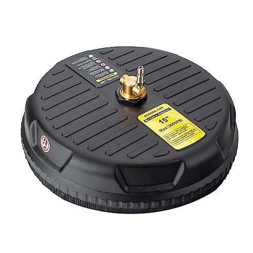 AURORA CAR 15" Pressure Washer Surface Cleaner, 3600PSI, Black, Industrial Style, Battery Powered, Surface Cleaner Attachment with 1/4" Quick Coupler for Driveway, Sidewalk, Garden, Patio