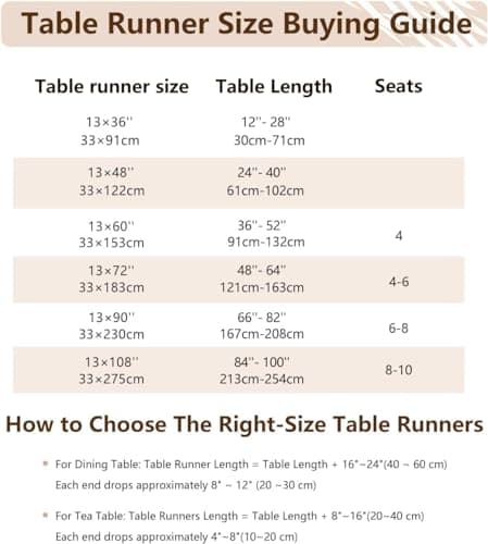 JIALE Table Runner, Rustic Farmhouse Table Runners with Tassels, Boho Cotton Linen Table Runner for Table Decorations, Holiday Party and Wedding, 72 Inches, Ivory 6