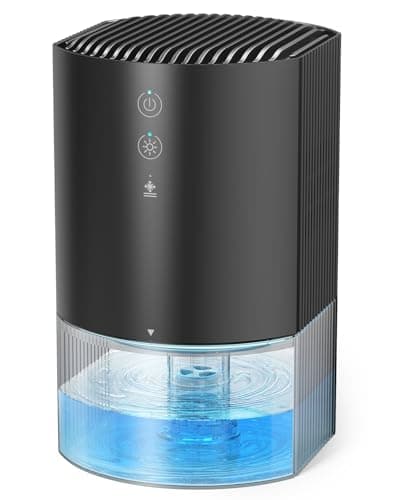 Small Dehumidifiers for Bathroom, Bedroom, Dorm Room, Home, RV, Closet, Wardrobe, Office, Portable Dehumidifier with Auto Shut Off, Auto Defrost, Colorful Light, Ultra Quiet, Energy Saving, 35 OZ