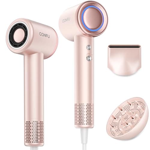 Hair Dryer with Diffuser, CONFU Hair Dryers for Women, Diffuser Hair Dryer High Speed Professional Ionic Blow Dryer for Fast Drying, Hair for Curly Hair for Home Travel