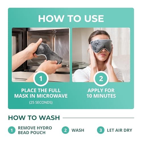 MyHalos® Heated Eye Mask for Dry Eyes - Steam Warm Compress for Eyes - Remove Styes, Chalazion Therapy Warming and Heating Pad Hot Compress - Moist Heat Mask for Blepharitis & MGD - FSA|HSA Eligible 6