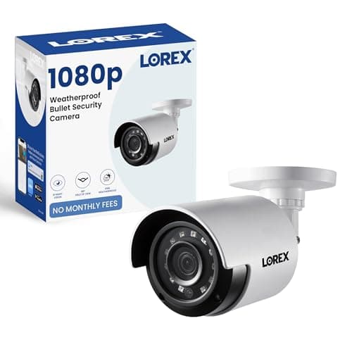 Lorex 1080p HD Bullet Security Camera | Weatherproof Outdoor CCTV Camera with 130ft Night Vision | 90° Field of View | IP66 Rated | Analog HD | ClearNight Imaging | Indoor/Outdoor Use | 2MP