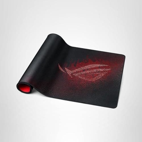 ASUS ROG Sheath Gaming Mouse Pad – 35.4” x 17.3", Extra-Large Surface, Pixel-Precise Tracking, Anti-Fray Stitched Edges, Non-Slip Base - Black/Red 9