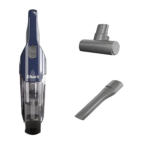 Shark CH701 Cyclone PET Handheld Vacuum with PetExtract Hair, 8" Crevice Tool, HyperVelocity Suction, Navy Blue/Grey (Renewed)