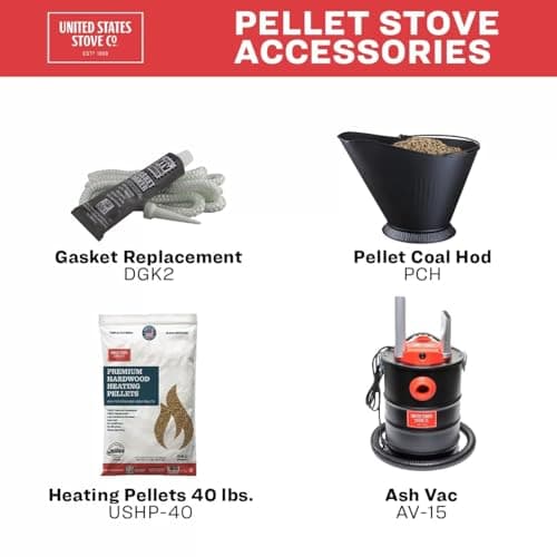 Vogelzang VG5717-P Pellet Stove 90 lb. Hopper 8
