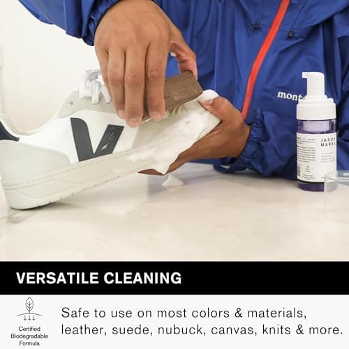 Jason Markk Quick Clean Kit, Shoe Cleaner, 2-Piece Set, Ready-To-Use Foam & Delicates Brush, Sneaker Care, Ideal for Footwear, Safe for Leather, Suede, Nubuck, Cotton, Knits, 4oz 6