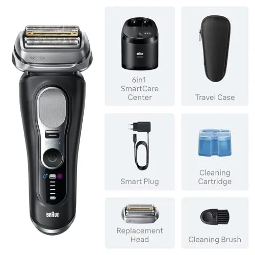 Braun Series 9 PRO+ Electric Shaver, Pro SensoAdapt, 6in1 SmartCare Center, Wet & Dry Razor, 9660CCPS, Black 8
