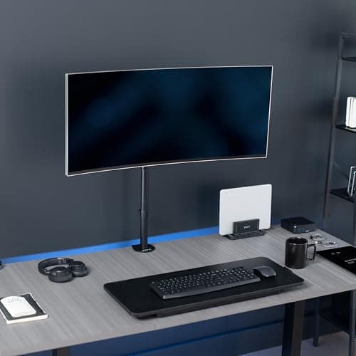 VIVO Single Monitor Desk Mount, Extra Tall Fully Adjustable Stand for 1 LCD Screen up to 32 inches, Ultra Wide Screens up to 38 inches, 22 lbs Capacity, STAND-V001T 6