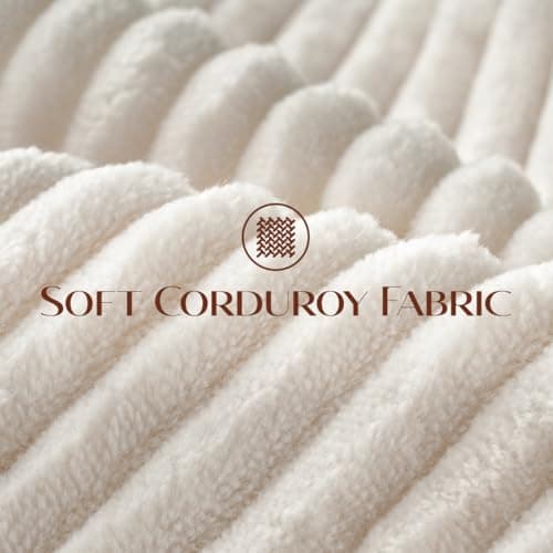 POYISOU Sectional Couches for Living Room, Small Sofa Corduroy Couch with Side Pockets, L Shaped Couch with Storage Ottoman, Modern 3 Seater Convertible Sofa for Apartment, Beige 5