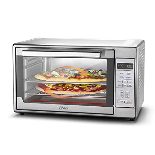 Oster Extra-Large Air Fryer Oven 10-in-1 Versatile Cooking Functions Fits 2 Large Pizzas Stainless Steel Perfect for Holiday Hosting