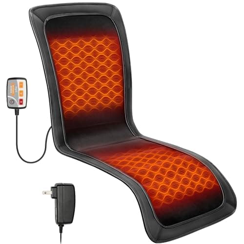 Longer Heated Seat Cover-Home/Office Seat Cushion with Fast Heat to Promote Blood Circulation & Relieve Fatigue,A Warm Gift for Winter, Black