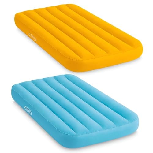 Intex 66803EP Cozy Kidz Inflatable Airbed: Fiber-Tech – Velvety Soft Surface – Carry Bag Included – Color May Vary – 34.5" x 62" x 7" 9