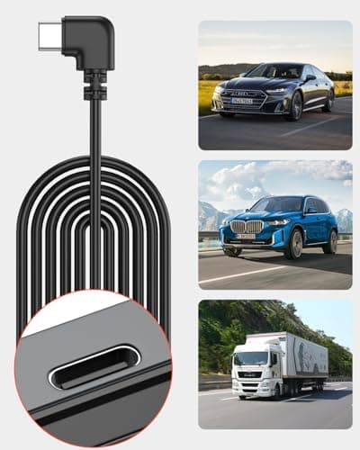 RENGAC Dash Cam Hardwire Kit,USB-C Adapter Cable for Full-Size Type C Interface Dash Camera,USB C Power Port,24H Parking Monitoring with Low Voltage Protection 6