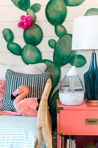 Crane White Teardrop Ultrasonic Cool Mist Humidifier, 1 Gallon Auto Shut-Off for Large Room, Baby Nursery, Bedroom Office, Clear & White 6