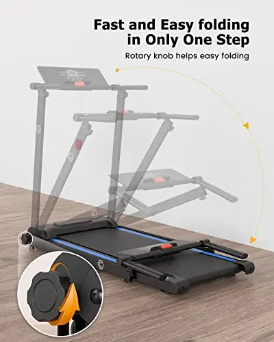 UREVO Walking Pad Treadmills for Home Office, Under Desk Compact Design Treadmill Portable Walking Pad Treadmill with Remote Control, LED Display 5