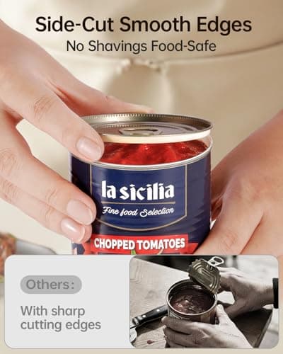 HouseSapp Rechargeable Electric Can Opener - Smooth Edge, One-Touch Automatic Can Opener for Seniors & Arthritis, Hands-Free Can Openers for Kitchen, Type-C Fast Charge, Compact Portable Can Openers 5