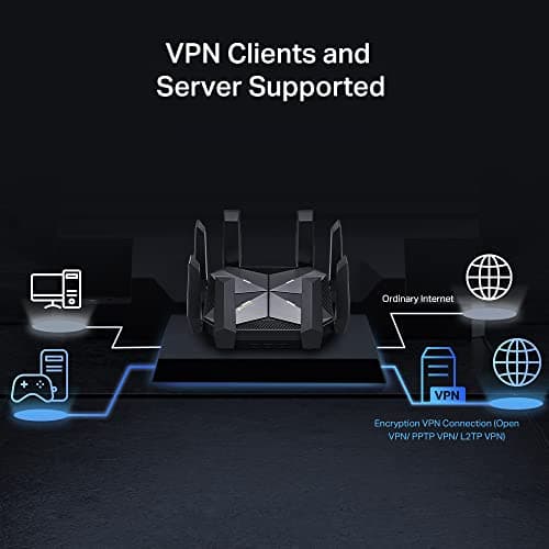 TP-Link AXE16000 Quad-Band WiFi 6E Router (Archer AXE300) - Dual 10Gb Ports Wireless Internet Gaming Router, Supports VPN Client, 2.5G WAN/LAN + 4 x Gigabit LAN Ports 7