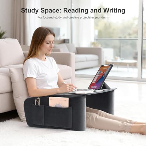 Lap Desk for Adults with Arm Rests,Ergonomic Laptop Pillow Stand for Bed,Couch,Floor,Large Table for Long Hours Work,Eating,Gaming,Reading and Writing,Lap Laptop Desk for College Dorm Room 7
