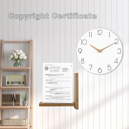 cicininc Wall Clock, White Silent Non-Ticking, Decorative Battery Operated Wall Clocks for Bedroom, Kitchen, Home, Office, School, Hotel (8 Inch) 5