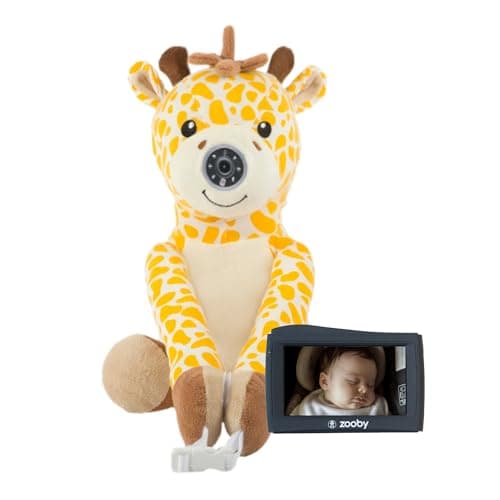 zooby Car Baby Monitor Helps Reduce Distracted Driving! Our Cuddly Plush Monitor That Babies Love Serves as a Soothing Companion for Baby so You Can Drive with Complete Peace of Mind - Jordan Giraffe