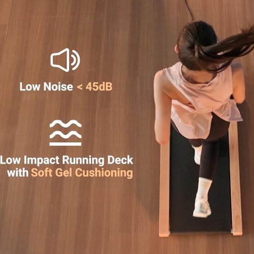 Walking Pad Treadmill, High Grade Wood Under Desk Treadmill 300LBS Capacity, Max 2.5 HP Electric Treadmill for Home&Office with Remote Control LED Display 7