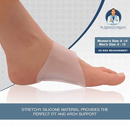 Dr. Frederick's Original Gel Arch Support Sleeves – 2 ct – Built-In Gel Orthotic for Plantar Fasciitis, Flat Feet & Fallen Arches – Low-Profile Foot Support for Men & Women – Wear in Any Shoe 5