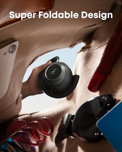 Soundcore Space One Pro, FlexiCurve Over-Ear Headphone, Adaptive Active Noise Cancelling Headphones Driven by 6 Mics, 60H Lossless Audio, Ultra-Fast Charging, Hi-Res Wireless, Comfortable Fit 8