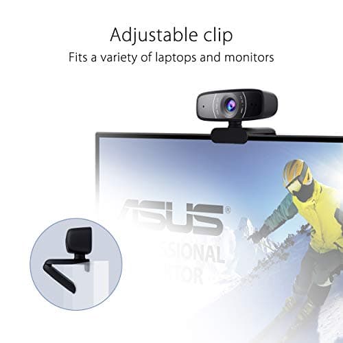 ASUS Webcam C3 1080p HD USB Camera - Beamforming Microphone, Tilt-Adjustable, 360 Degree Rotation, Wide Field of View, Compatible with Skype, Microsoft Teams and Zoom 5