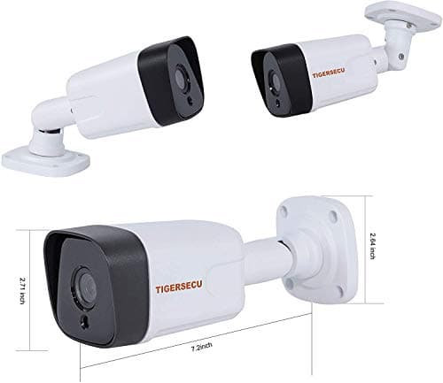 TIGERSECU 5MP Metal Long Range Security Camera for TVI, CVI, AHD, CVBS DVRs, Weatherproof for Indoor/Outdoor Use, Hybrid 4-in-1 with OSD Switch (Power Supply and Coaxial Cable Sold Separately) 7