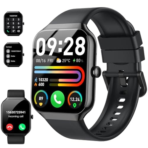 Smart Watch(Answer/Make Call), 1.96" HD Smartwatch for Men Women, 2025 New Fitness Watch with 112+ Sport Modes, Heart Rate, Sleep Monitor, Pedometer, IP68 Waterproof Activity Tracker for Android iOS