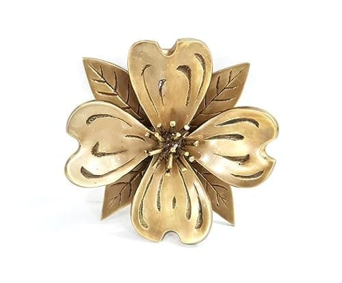 Solid Brass Round Flower Door Knocker - Holiday Gift 5