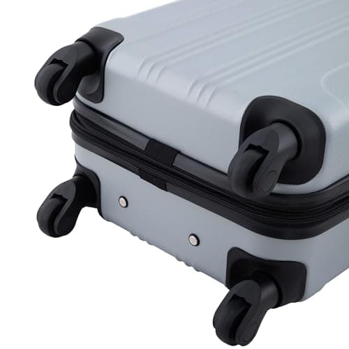 Travelers Club Chicago Hardside Expandable Spinner Luggage, Silver, 22" Carry-On 8