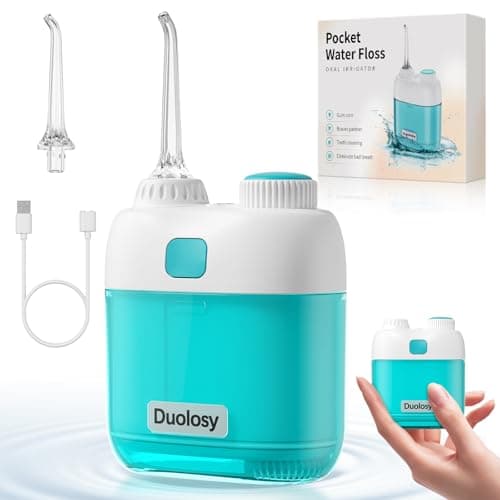 Portable Water Flosser, Cordless Oral Irrigator for Teeth, Mini Flossing Cleaning with Removable Tank, Travel Water Flosser with 3 Modes & IPX7 Waterproof